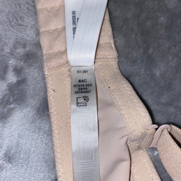 PINK Victorias Secret TShirt Bra 44C Beige Full Cover Underwire Adjustable Strap - Picture 8 of 9
